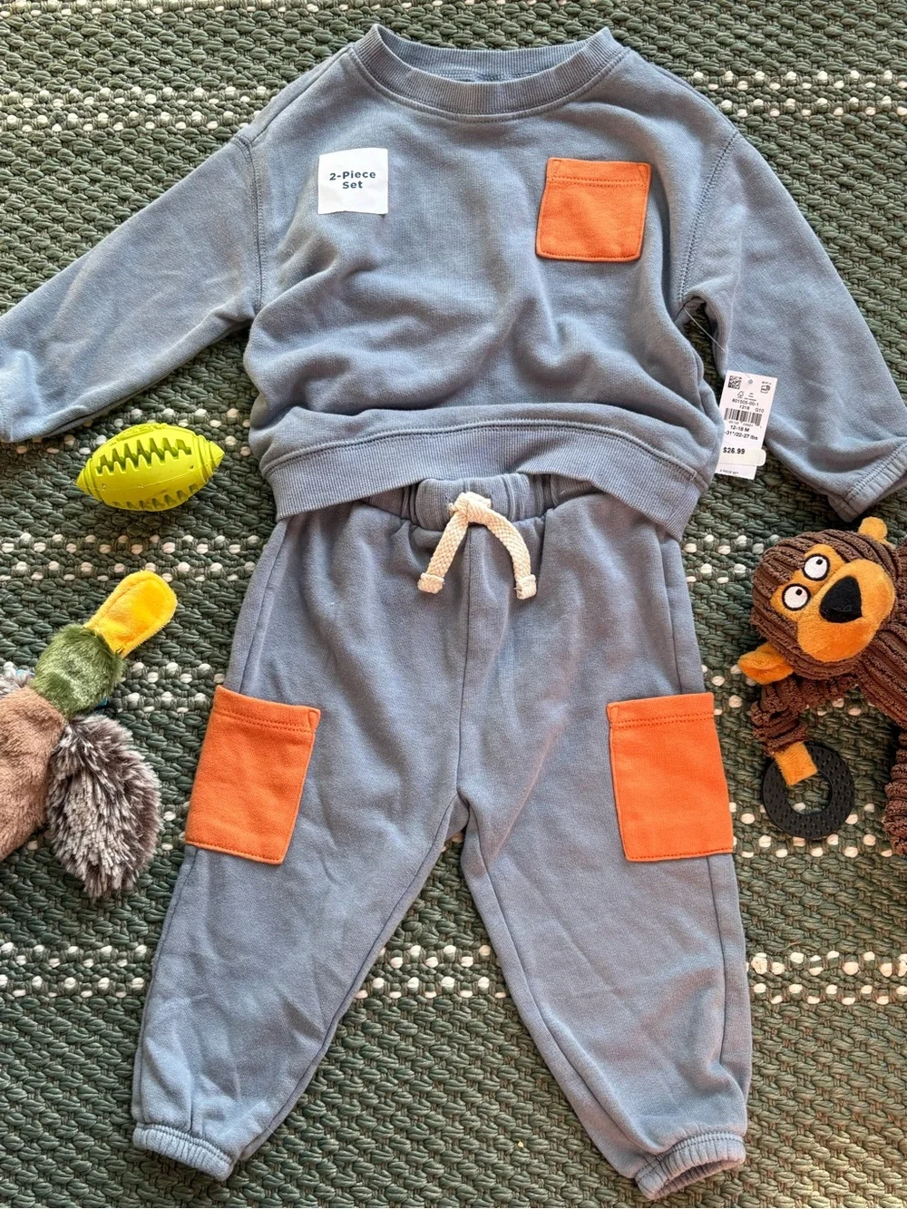 French-Terry Pocket Sweatshirt & Sweatpants set for Baby